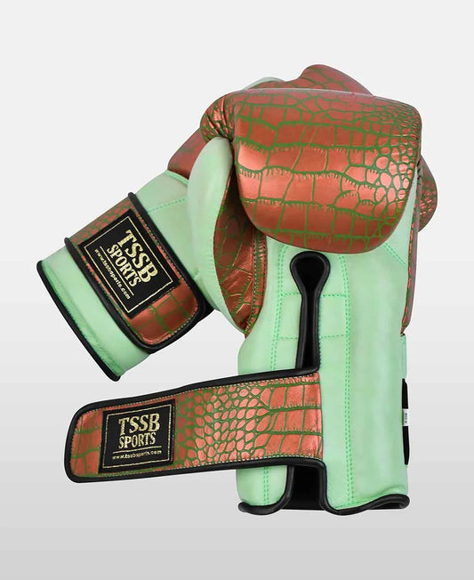 Crocodile Texture Pro Boxing Gloves for Men – Premium USA Edition