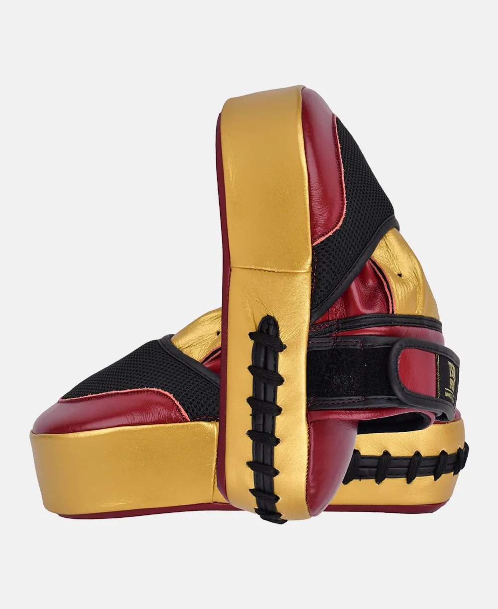 Premium leather focus mitts for accuracy speed and coordination training