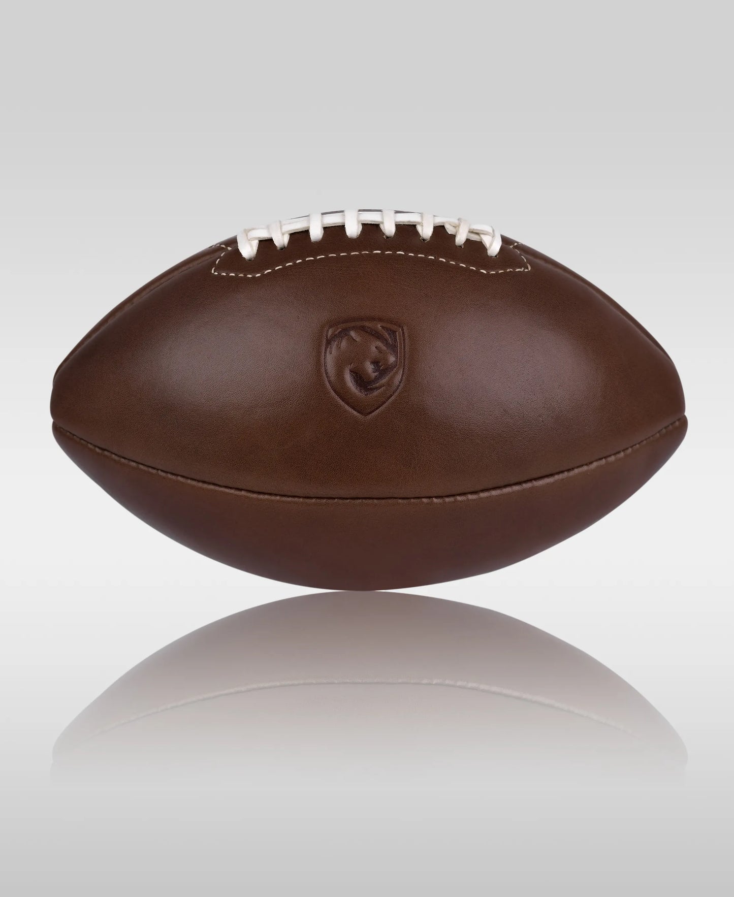 Top Quality Vintage Leather Rugby Ball – Natural Retro Brown, 4-Panel Style