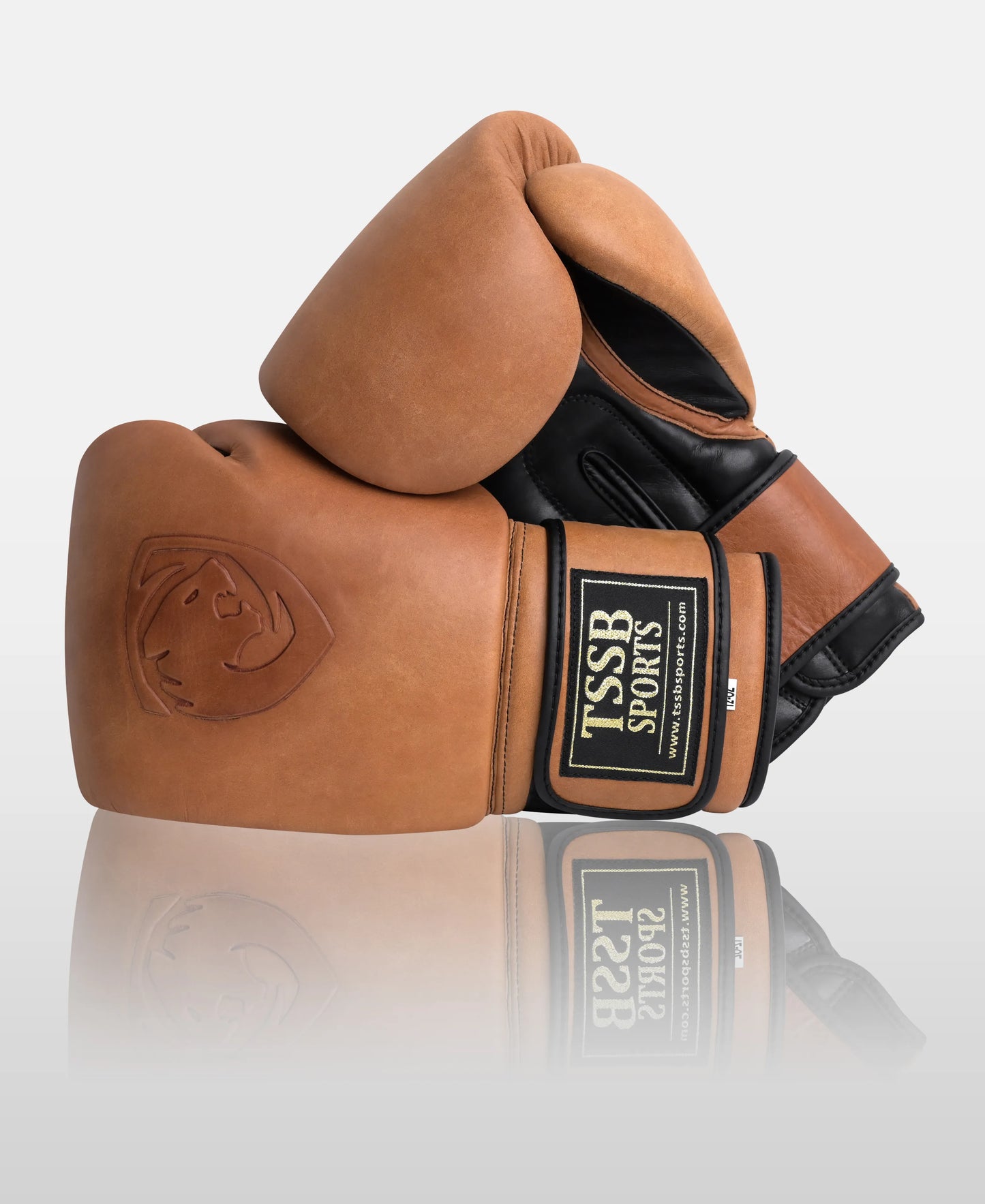Limited Edition Khaki × Aniline Black Genuine Leather Sparring Gloves