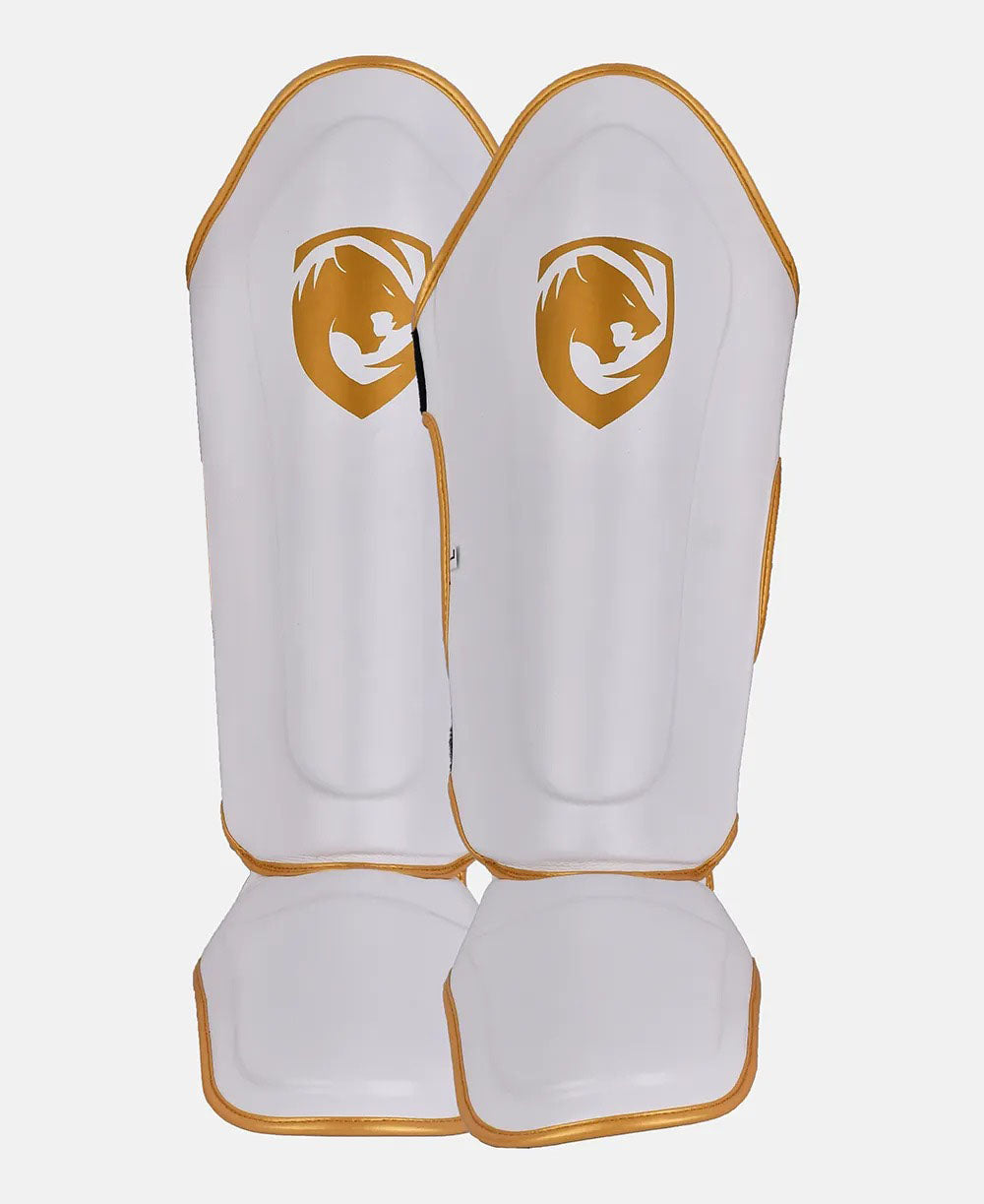 Combat Training Shin Guards with Dynamic Force Dispersion System