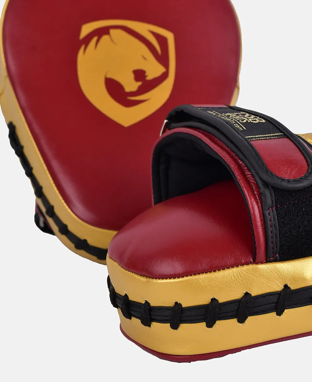 Premium leather focus mitts for accuracy speed and coordination training