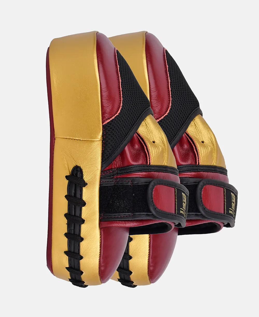 Premium leather focus mitts for accuracy speed and coordination training