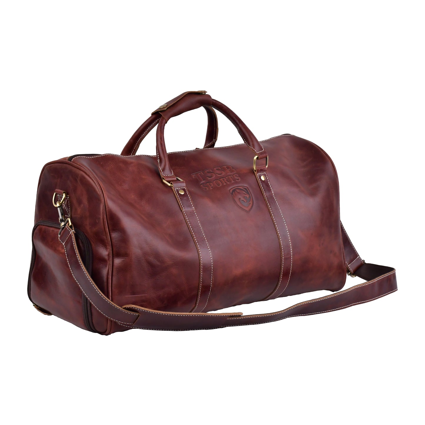 The Heritage 'TSSB' Antique Leather Duffel Bag – Tan Brown Edition
