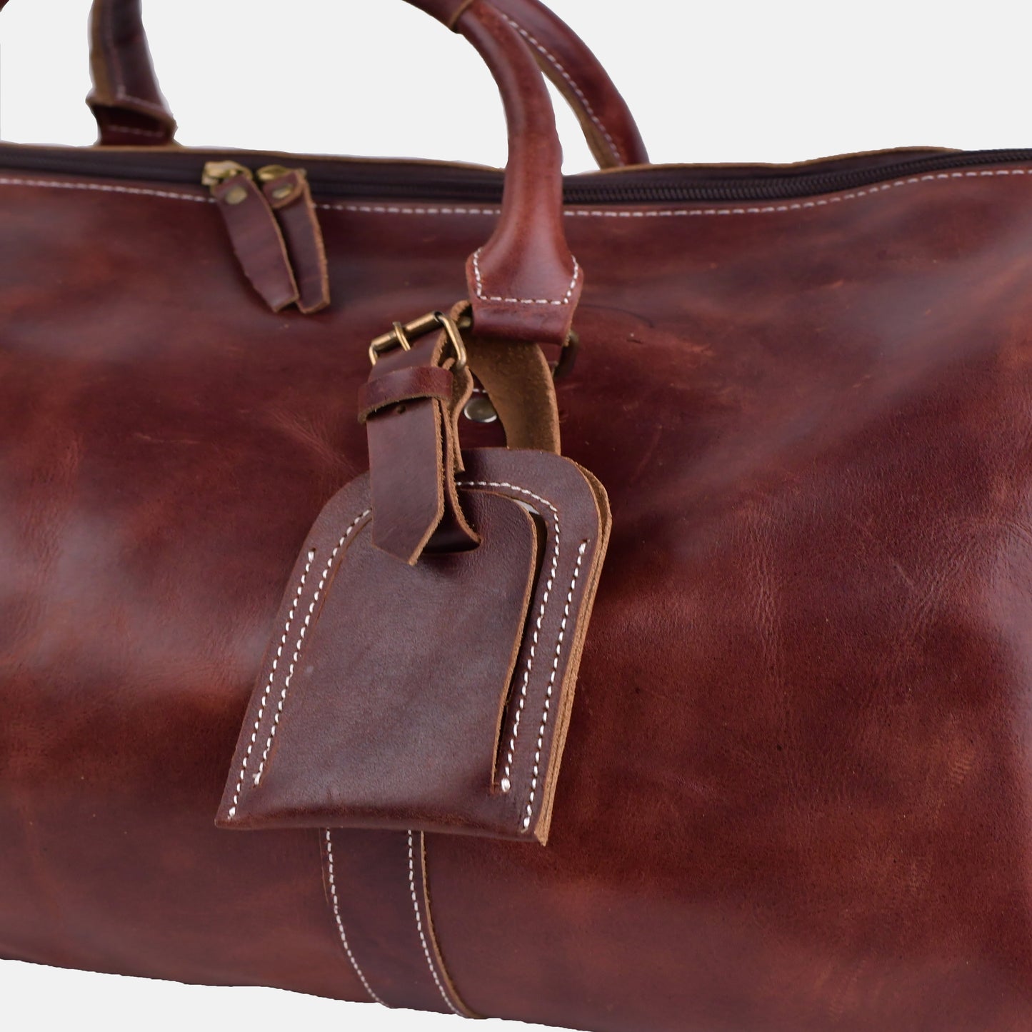 The Heritage 'TSSB' Antique Leather Duffel Bag – Tan Brown Edition