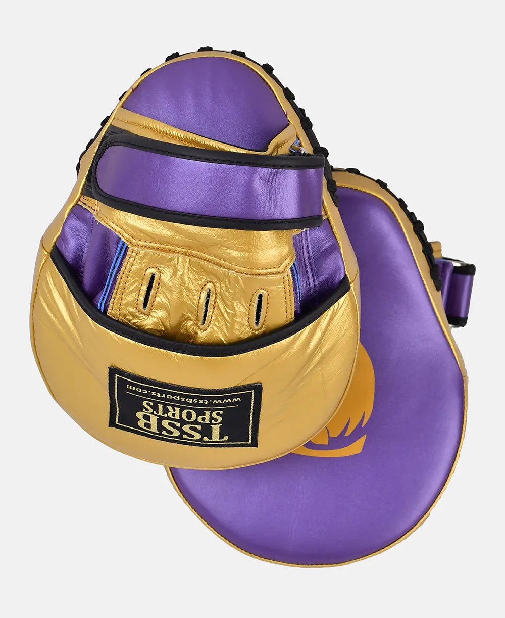 High quality leather boxing focus mitts for professional training sessions