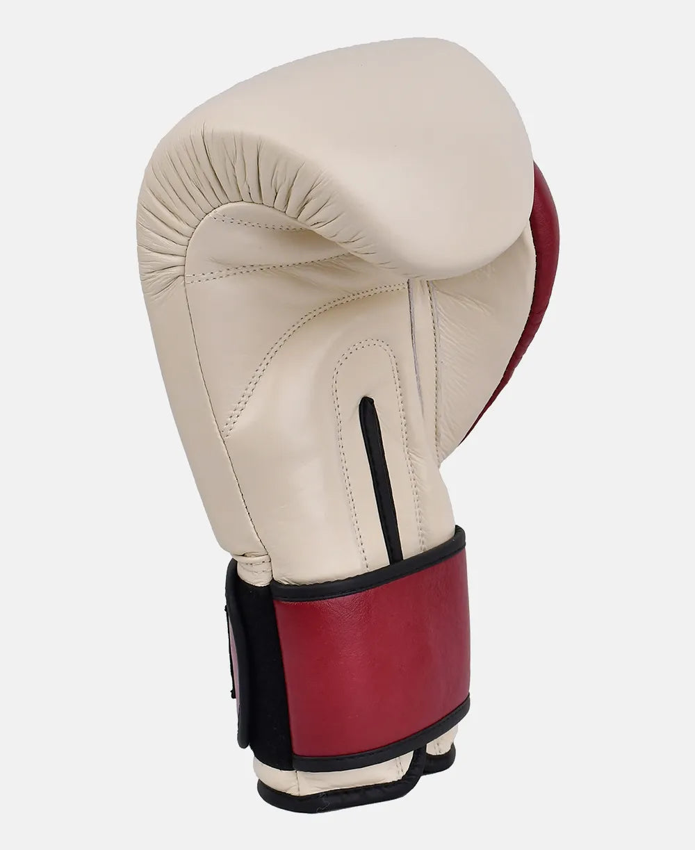 Grab Genuine Leather Cream Boxing Gloves – Durable Training Gloves