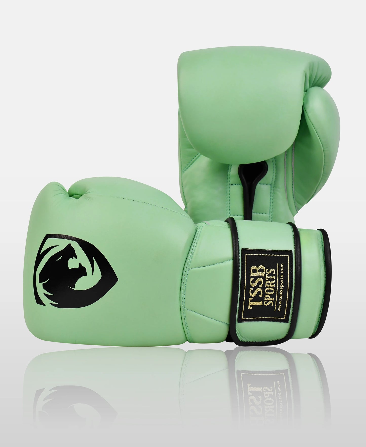 Sparring Gloves in Light-Moss Green – Sleek Leather Boxing Gloves