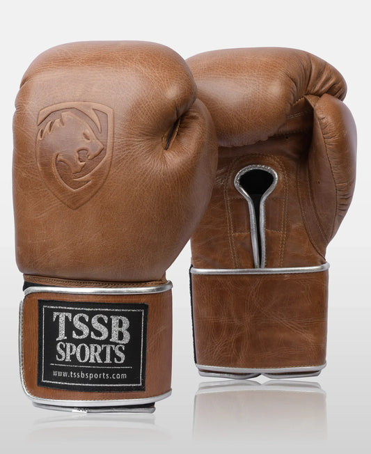 Hand-Stitched Caramel Crunch Heritage Leather Boxing Gloves – Old World Craftsmanship
