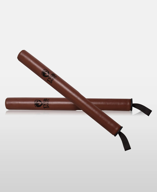 Vintage-Style Genuine Leather Boxing Sticks with Reinforced PU Piping