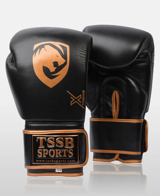 Shop Jet Black Leather Boxing Training Gloves – Plain Texture, Durable Design