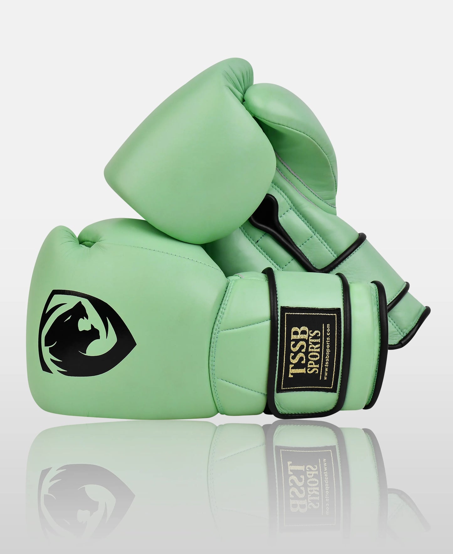 Sparring Gloves in Light-Moss Green – Sleek Leather Boxing Gloves