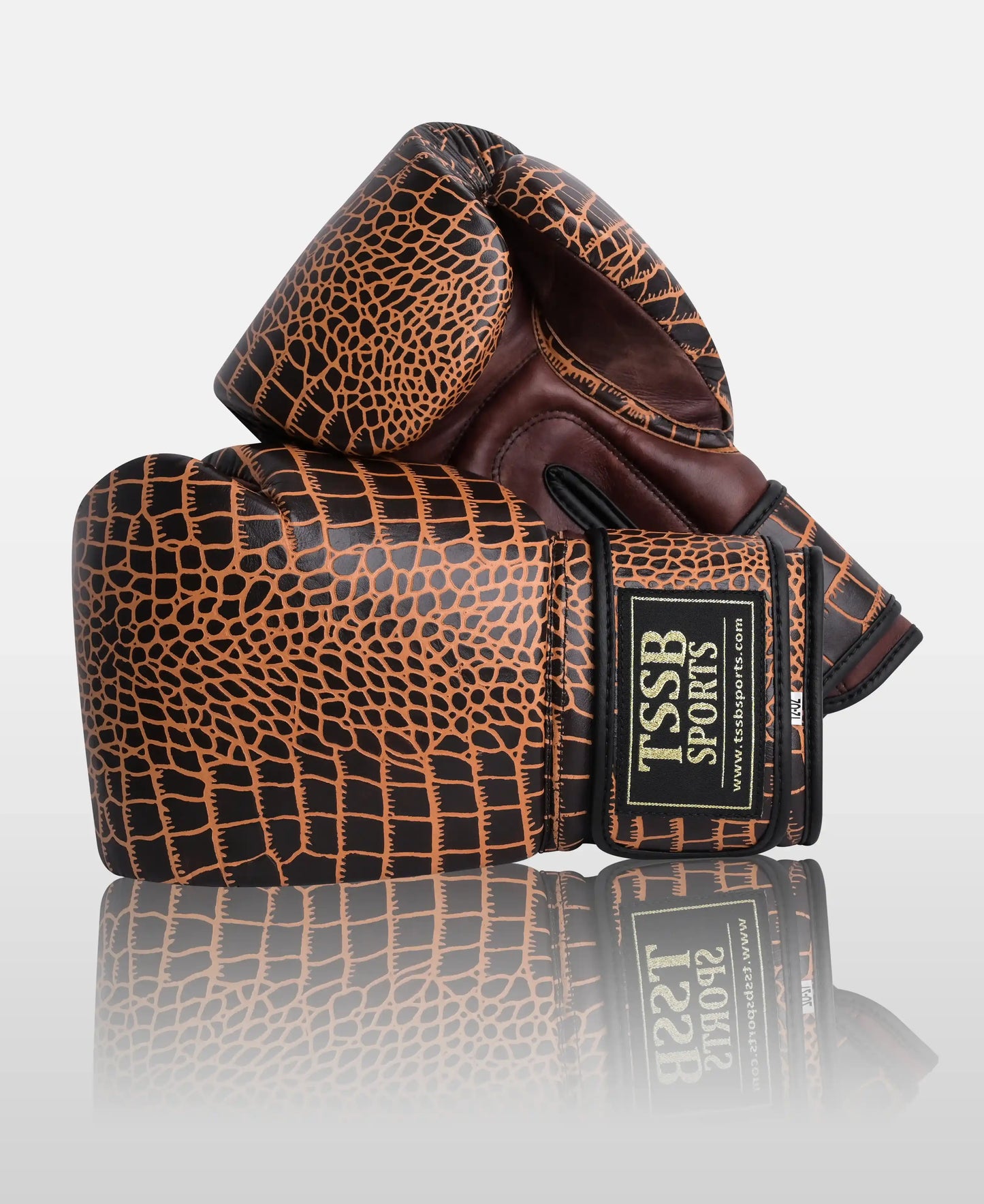 Genuine Leather Crocodile Skin Professional Boxing Gloves