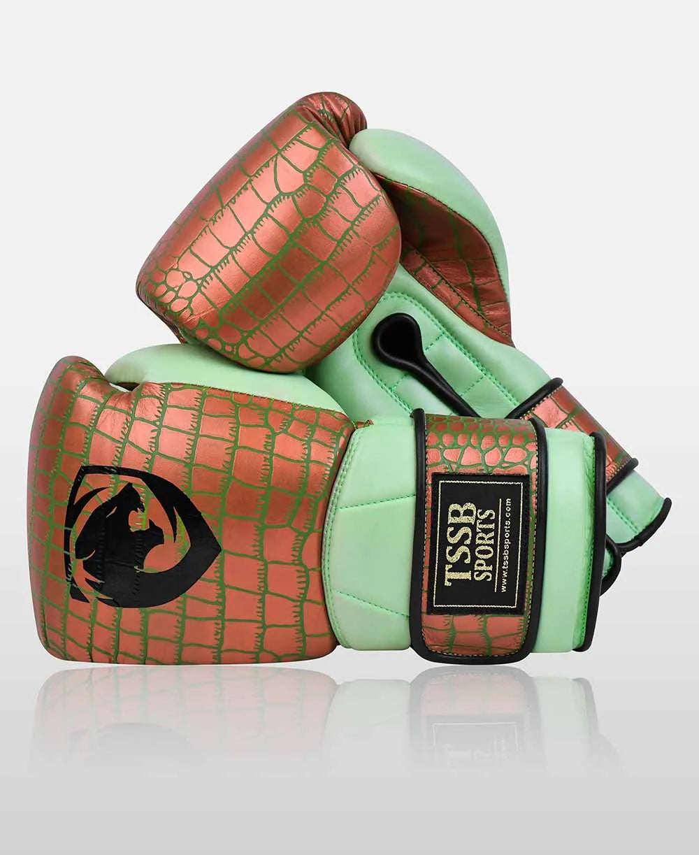 Crocodile Texture Pro Boxing Gloves for Men – Premium USA Edition