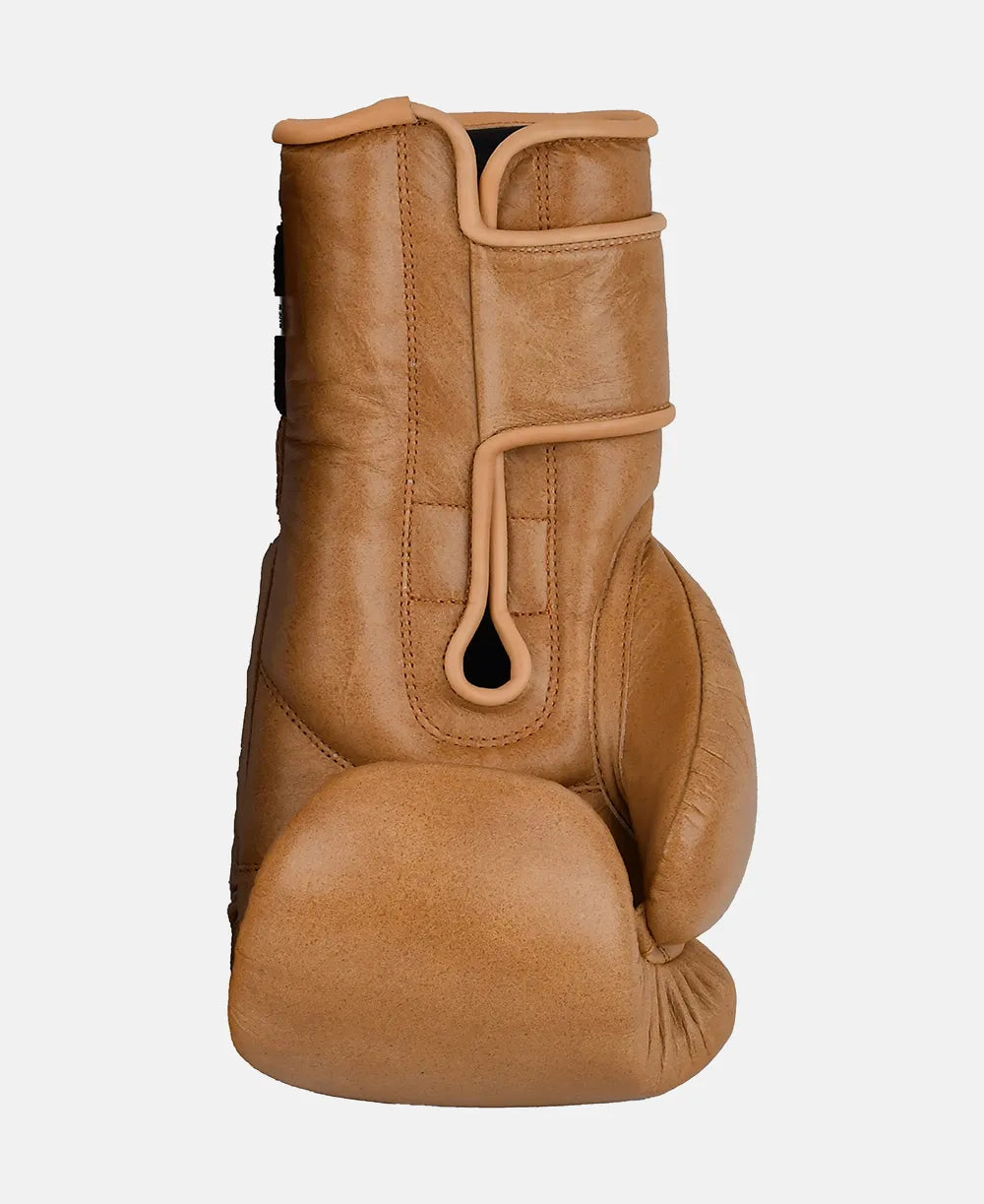 Classic Tan Brown Full Leather Fight Gloves – 100% Real Cowhide