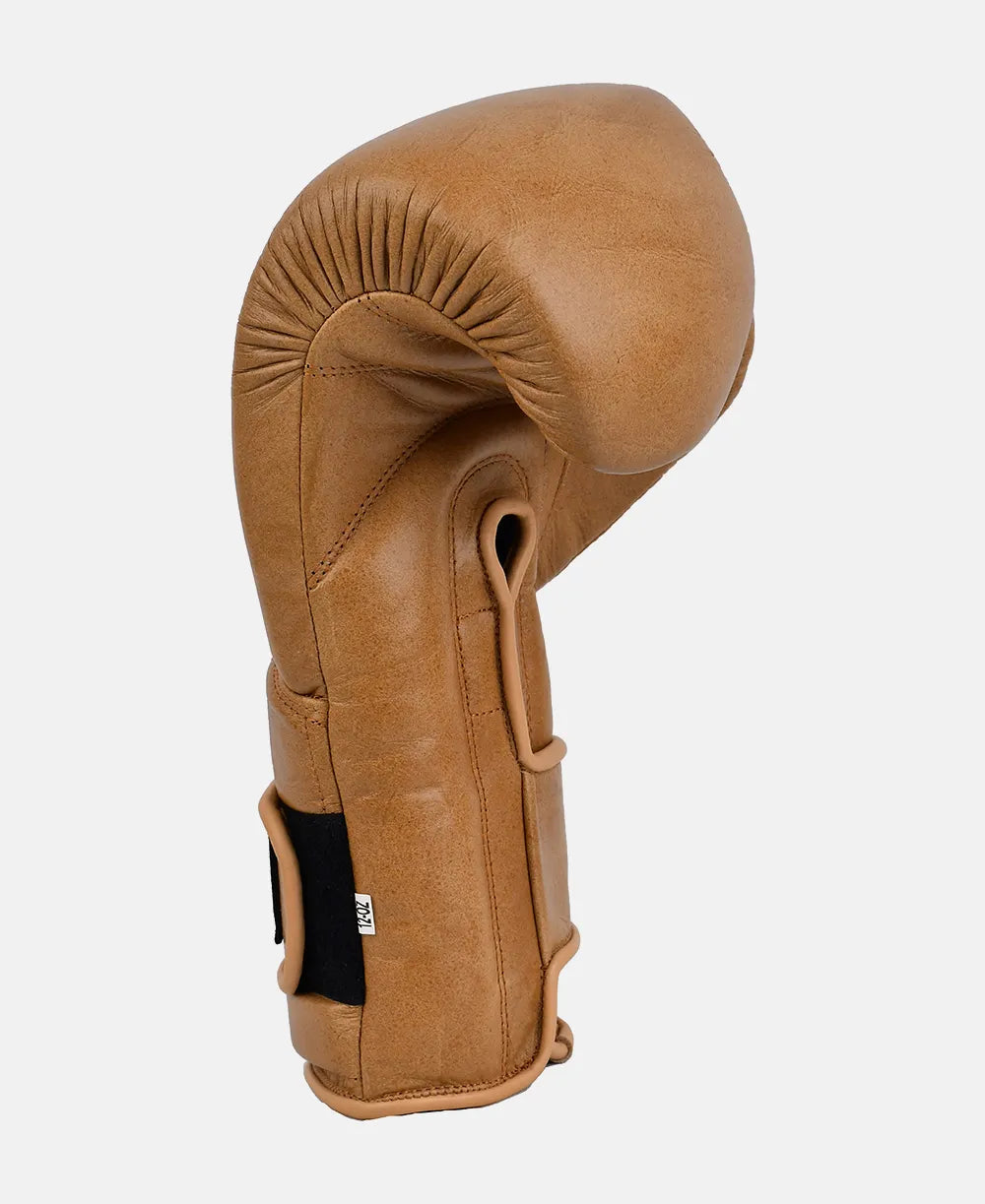 Classic Tan Brown Full Leather Fight Gloves – 100% Real Cowhide
