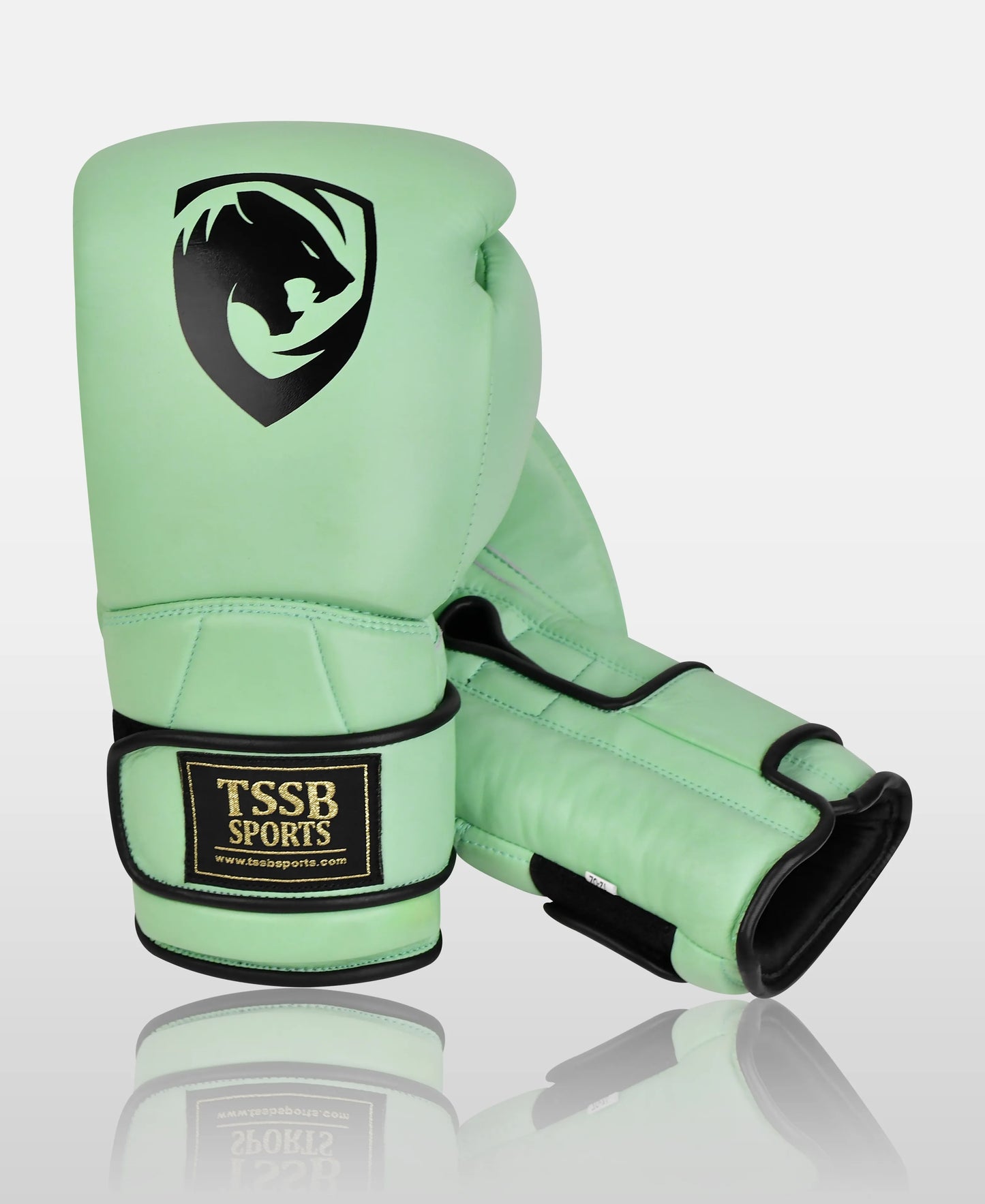 Sparring Gloves in Light-Moss Green – Sleek Leather Boxing Gloves