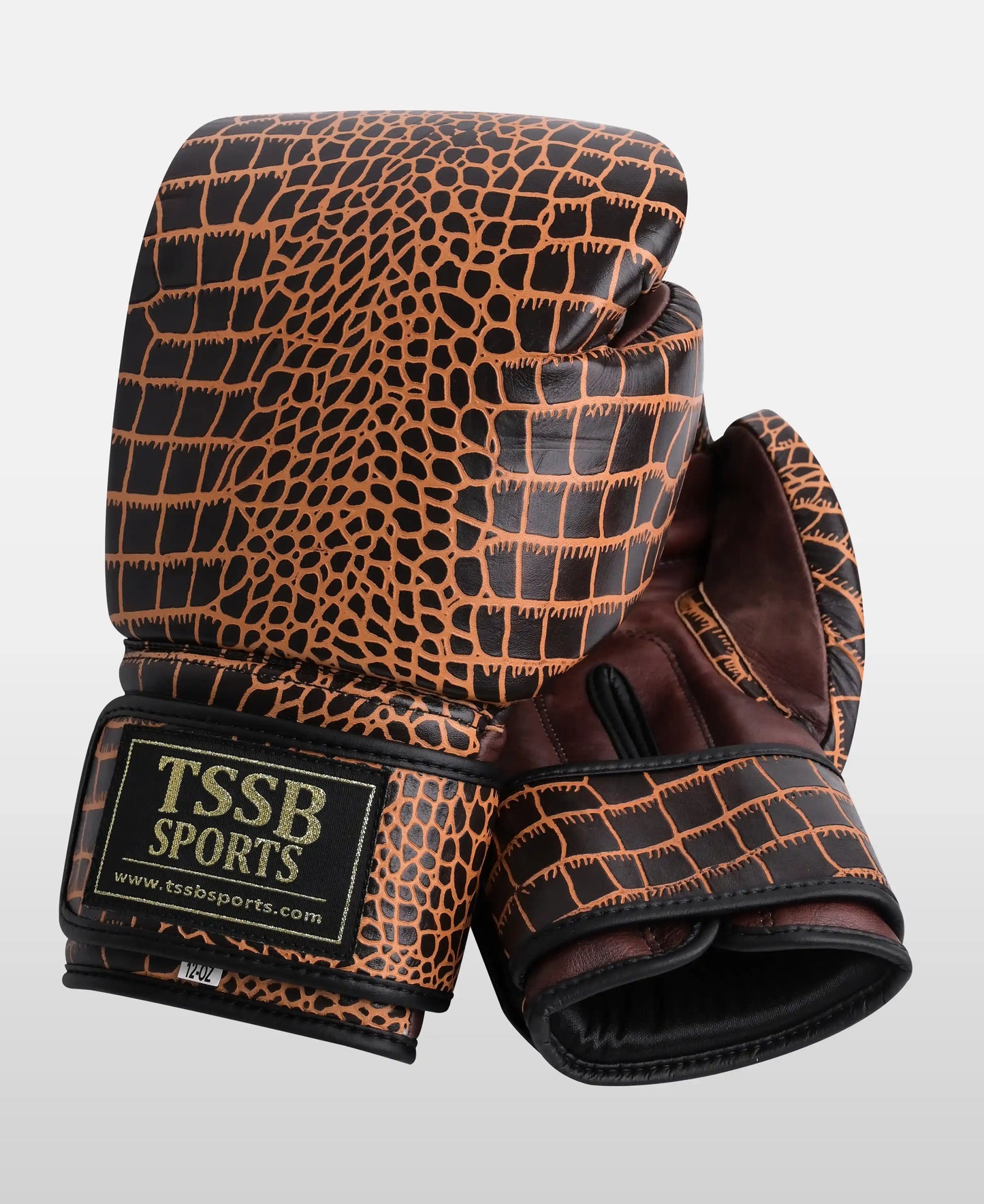 Genuine Leather Crocodile Skin Professional Boxing Gloves