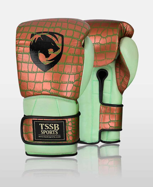 Crocodile Texture Pro Boxing Gloves for Men – Premium USA Edition