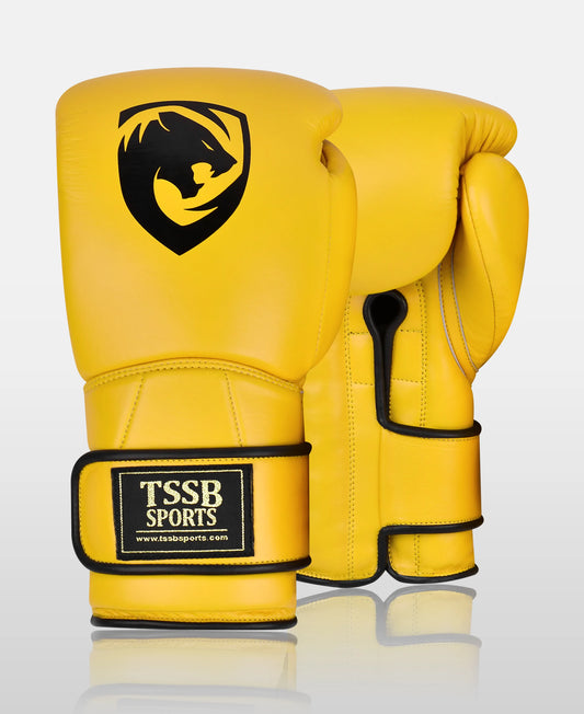 Buy Sun Shine Yellow Leather Gloves – Perfect for Boxing Training