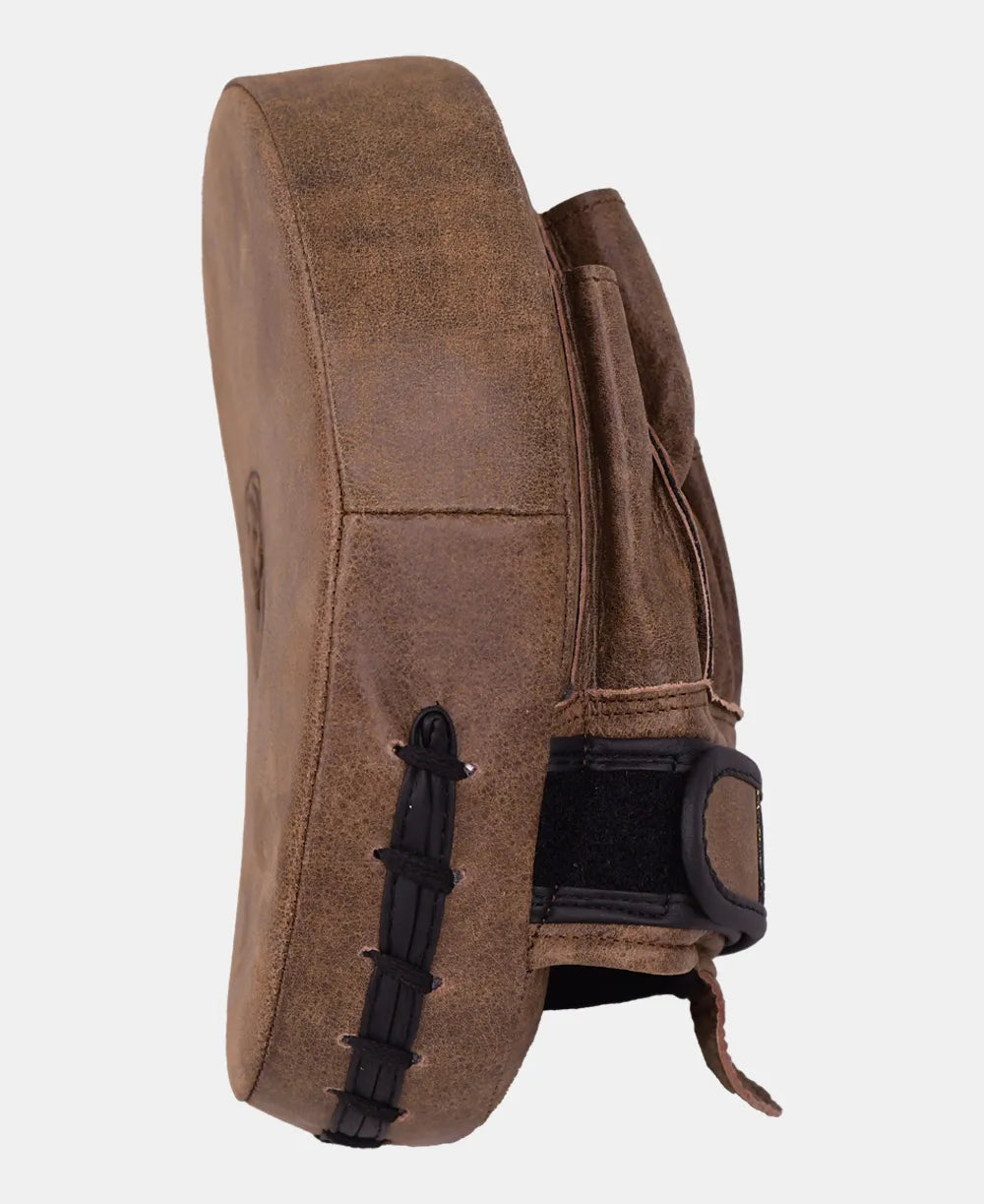 Vintage leather High Performance Focus Mitts for Boxing Training