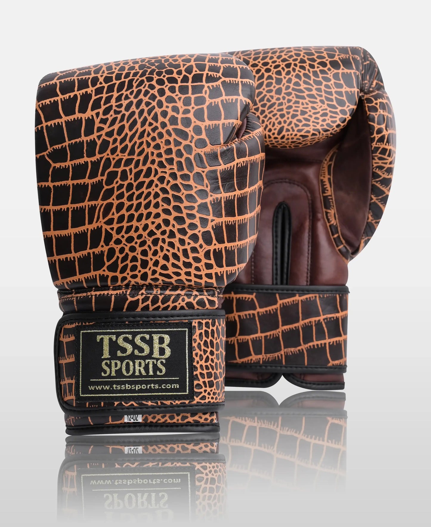 Genuine Leather Crocodile Skin Professional Boxing Gloves