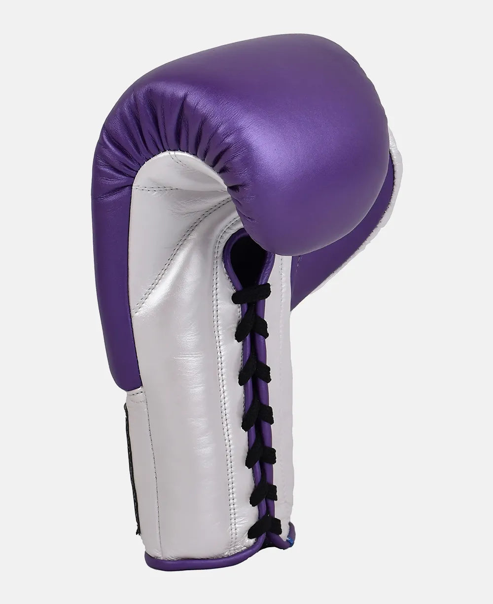 Premium Pearl Purple Leather Gloves – Best for Fight