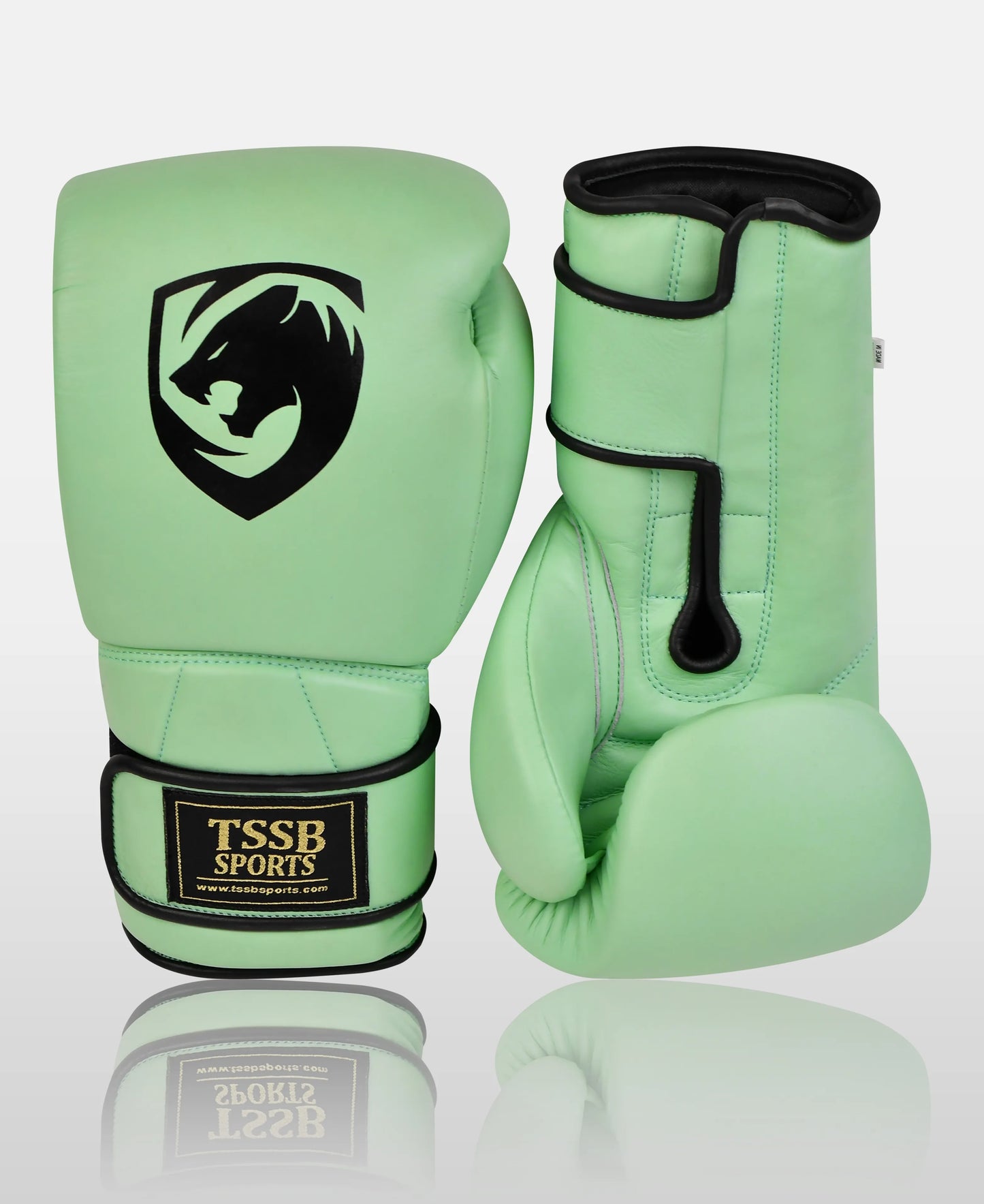 Sparring Gloves in Light-Moss Green – Sleek Leather Boxing Gloves