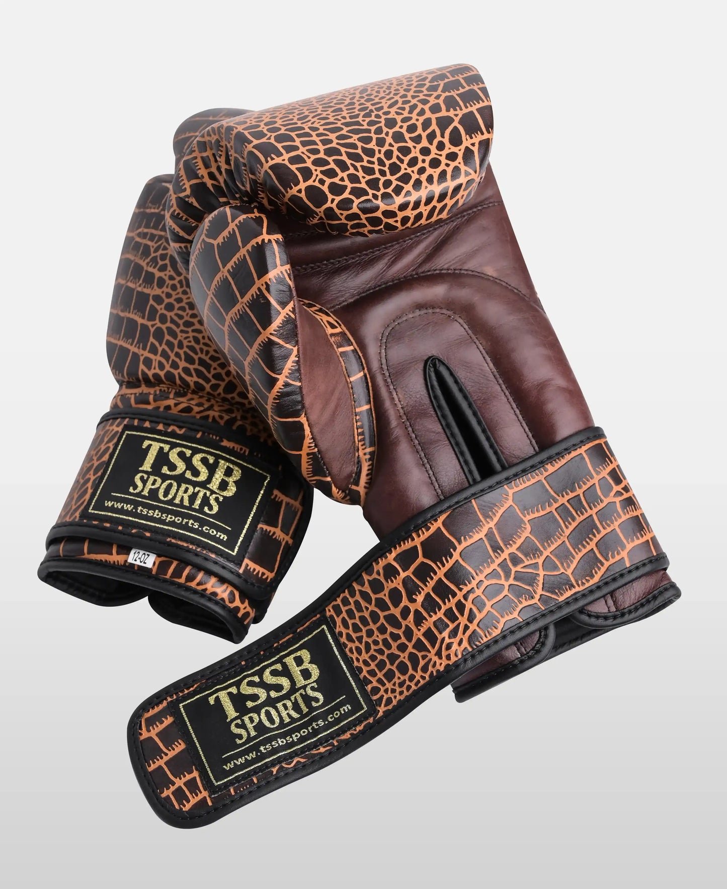 Genuine Leather Crocodile Skin Professional Boxing Gloves
