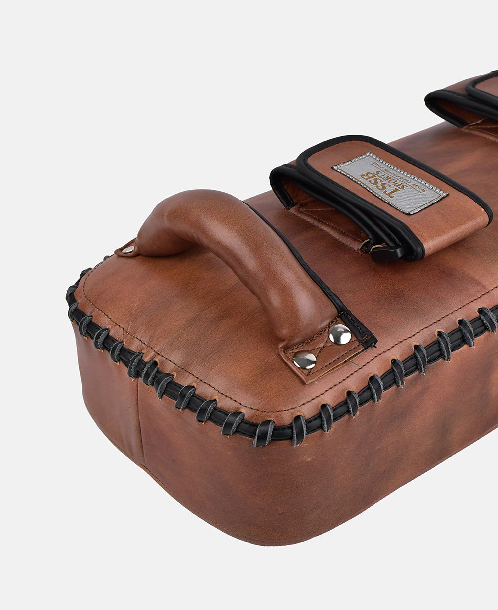 Professional Handcrafted Leather Kick Pads for Boxing and Muay Thai
