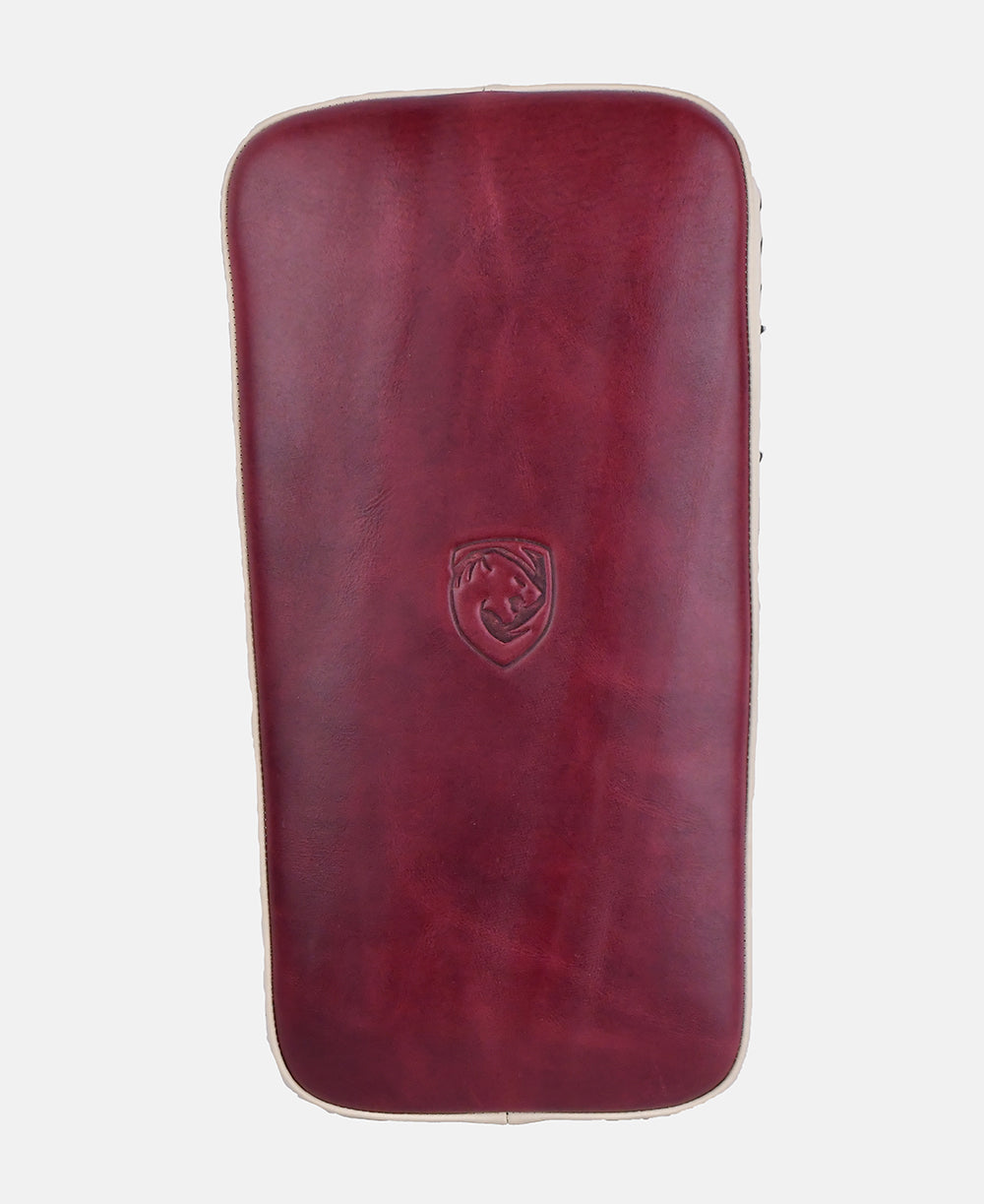 Durable Burgundy Cream Kickboxing Pads with Multi Layer Shock Absorption