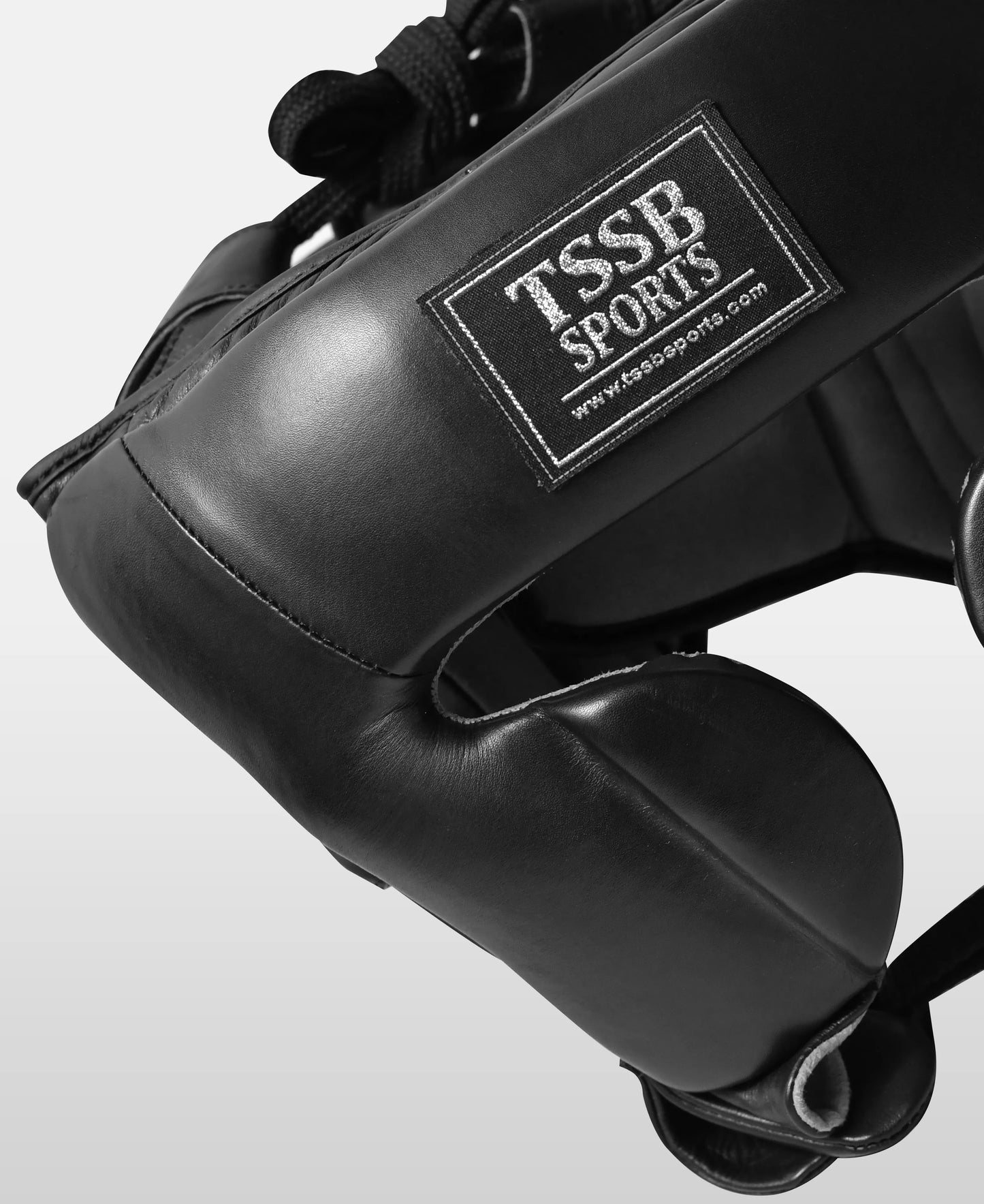 Elite Black Leather Kickboxing Headgear – Durable Protection