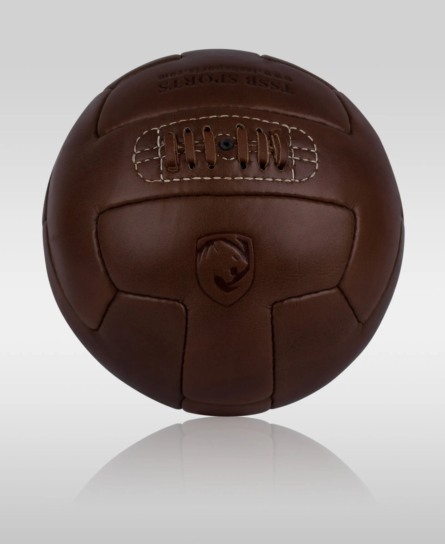 Dark Brown Vintage Leather Soccer Ball – Premium T-Panel Design