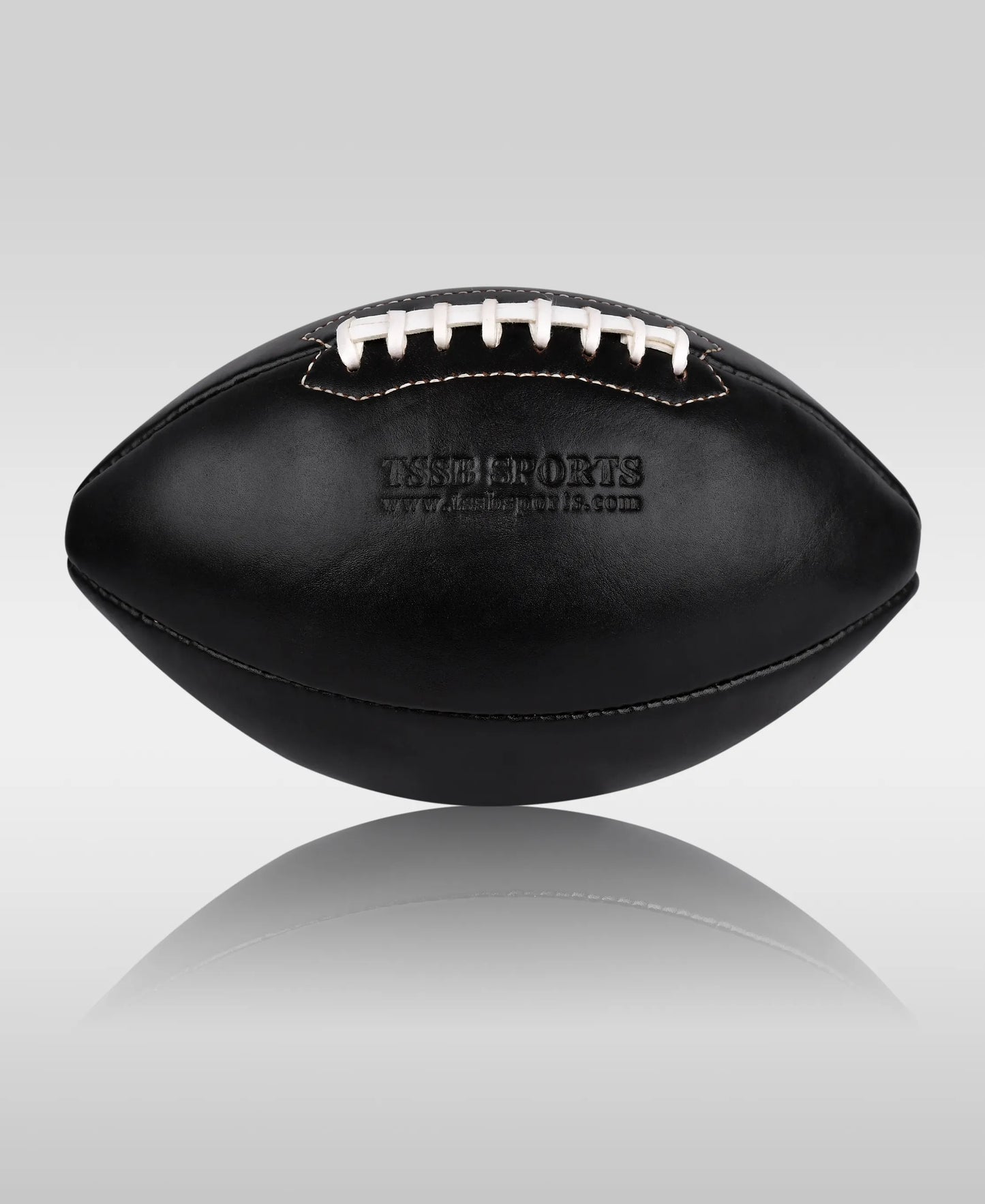 Buy Vintage Leather Rugby Ball – Natural Black, 4-Panel Construction