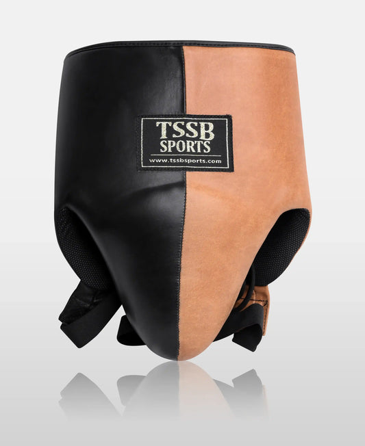 Buy Almond Brown & Aniline Black Boxing Groin Guard