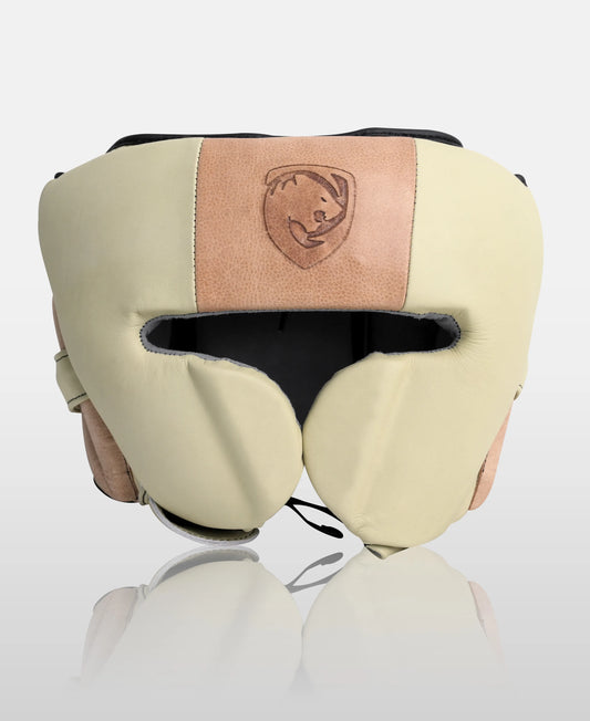 Durable Sage / Tan Sparring Head Guard for Boxing & Kickboxing