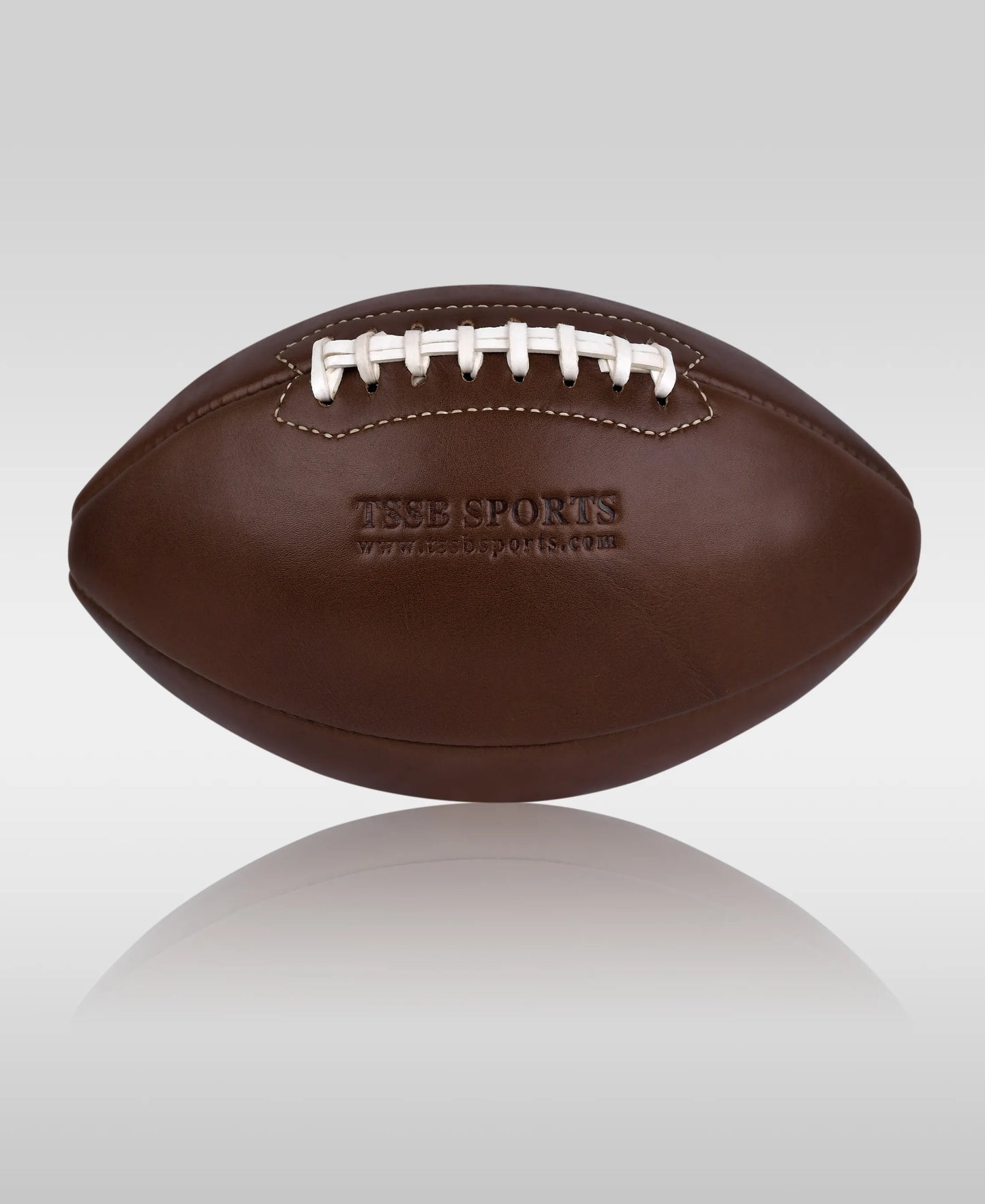 Top Quality Vintage Leather Rugby Ball – Natural Retro Brown, 4-Panel Style