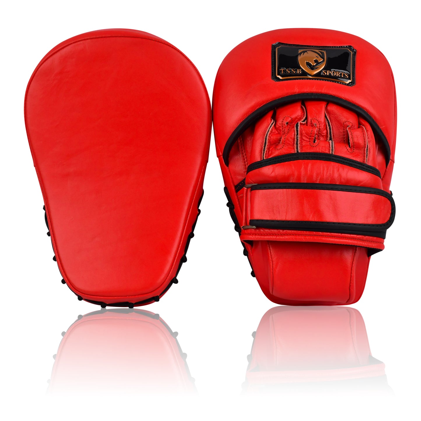 Lightweight leather focus pads with breathable and strong material