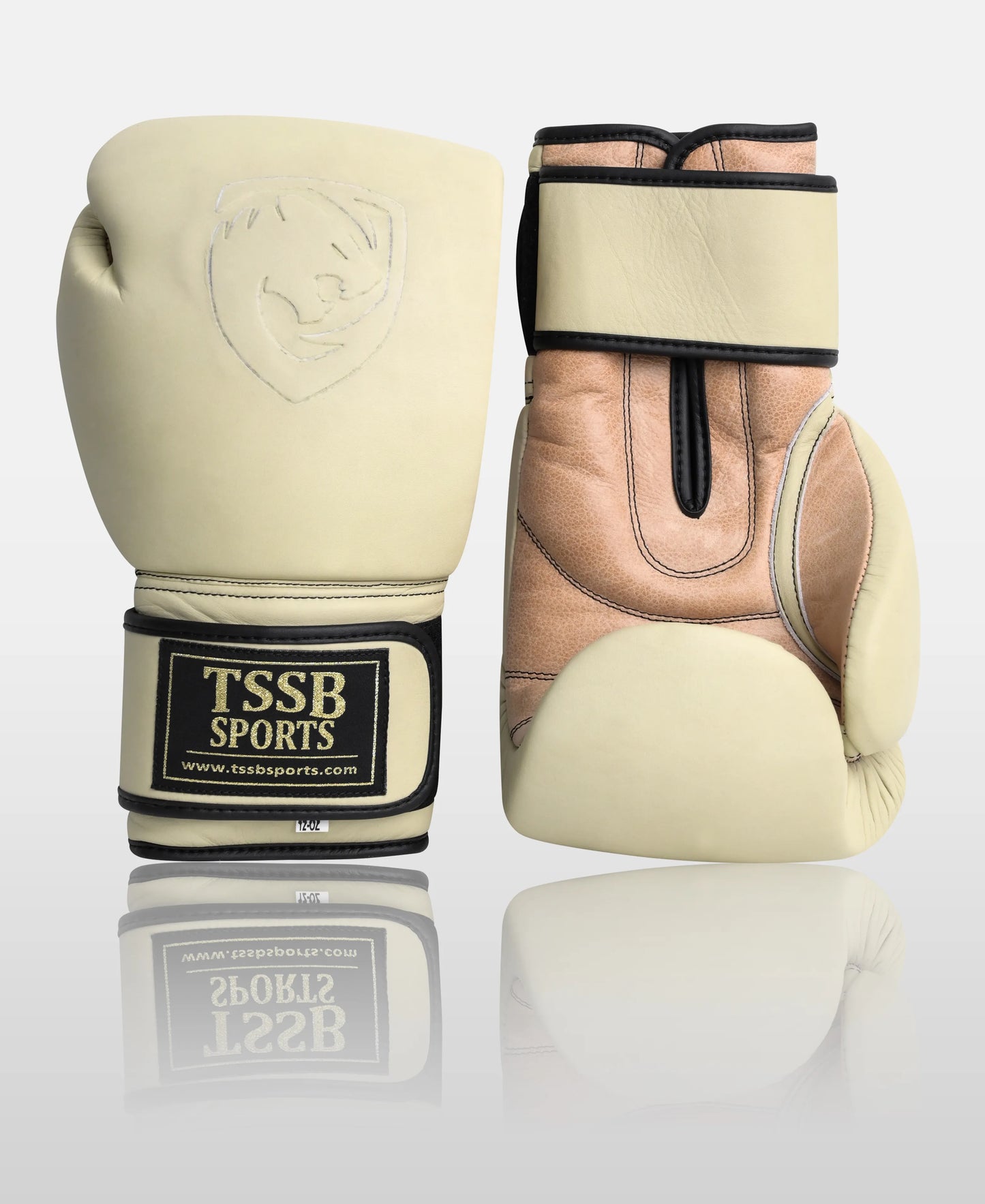 Cream Almond Legacy – Handcrafted Leather Sparring Gloves