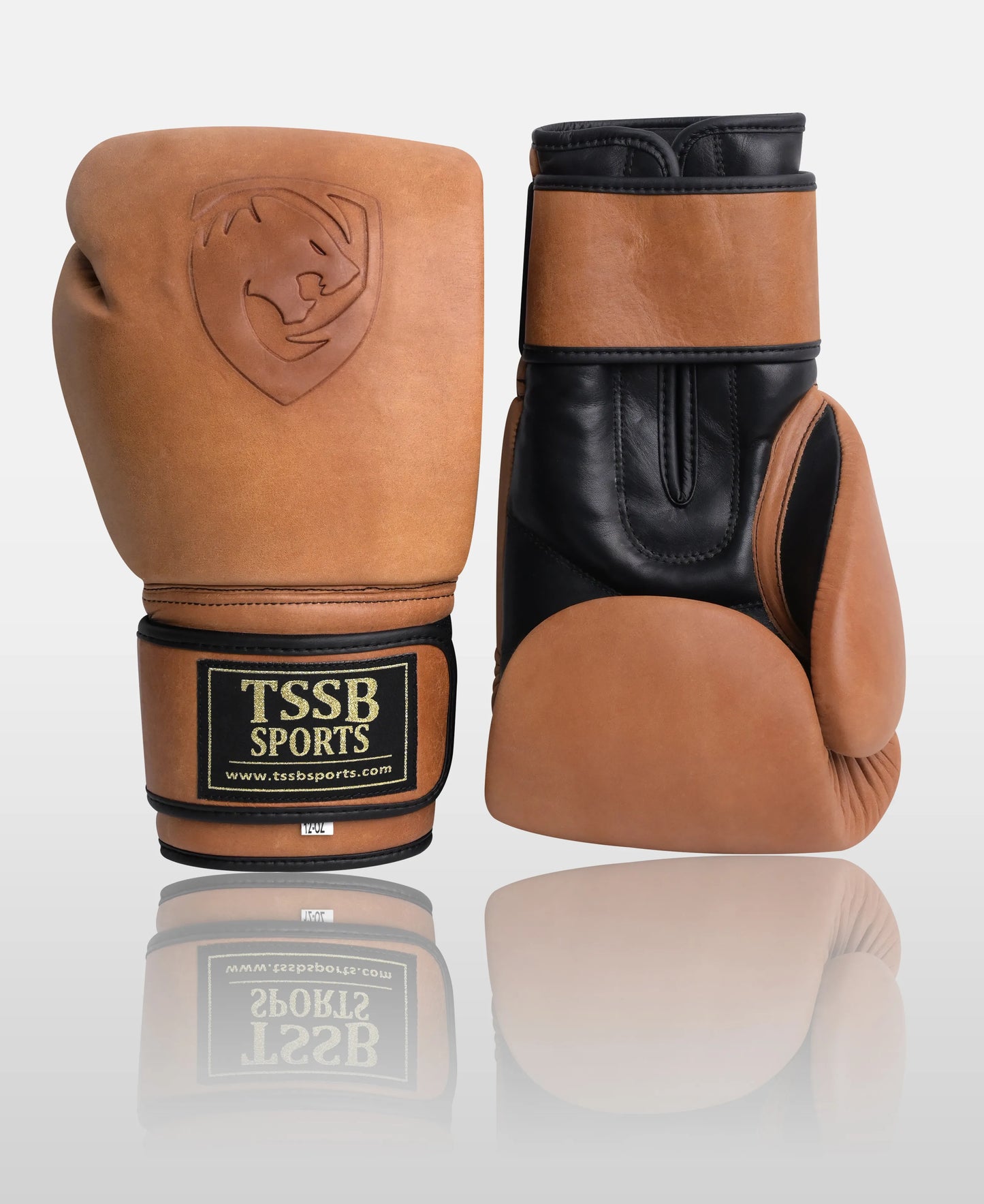 Limited Edition Khaki × Aniline Black Genuine Leather Sparring Gloves