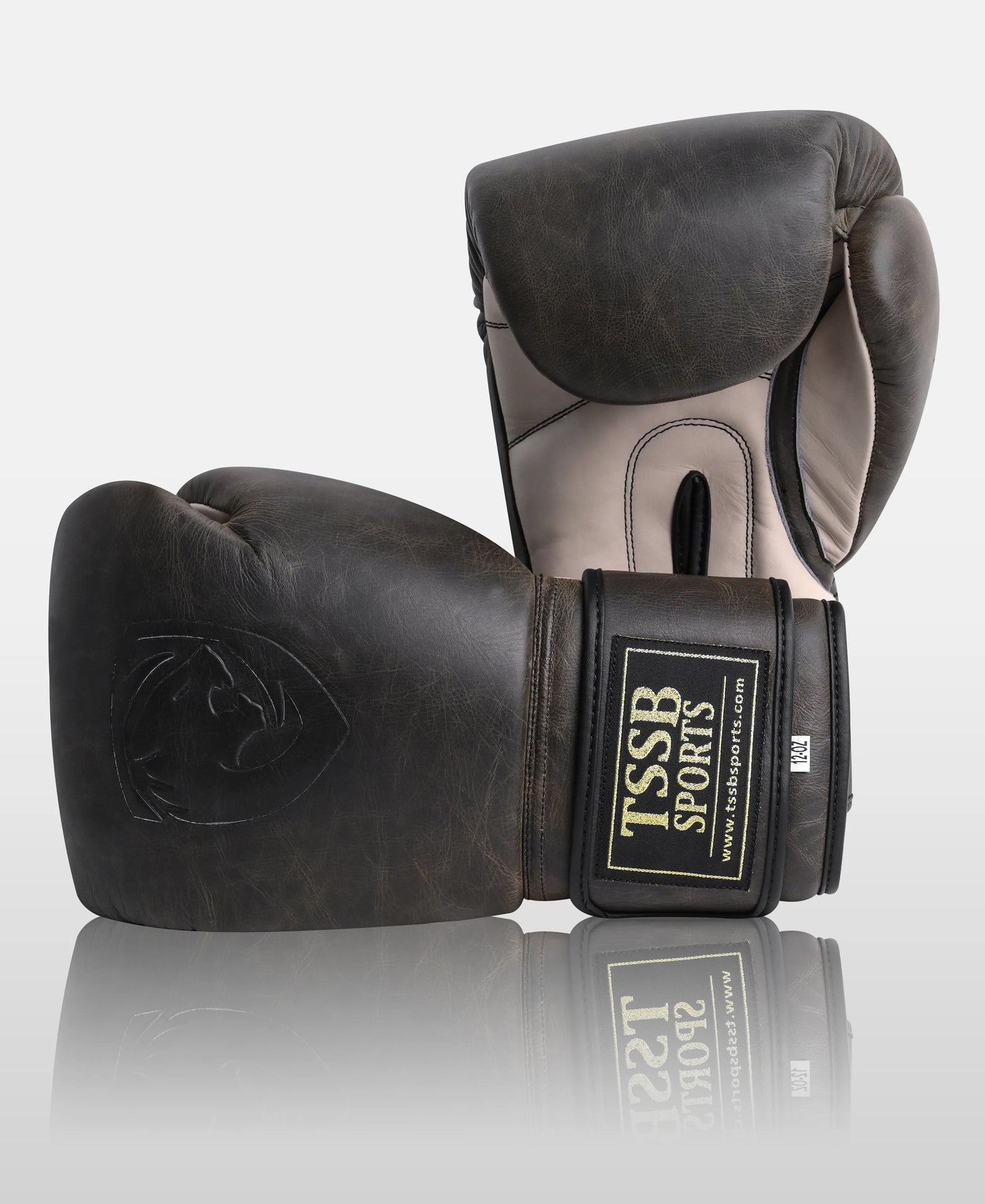 The Cracker Black – Premium Textured Leather Boxing Gloves Hook & Loop