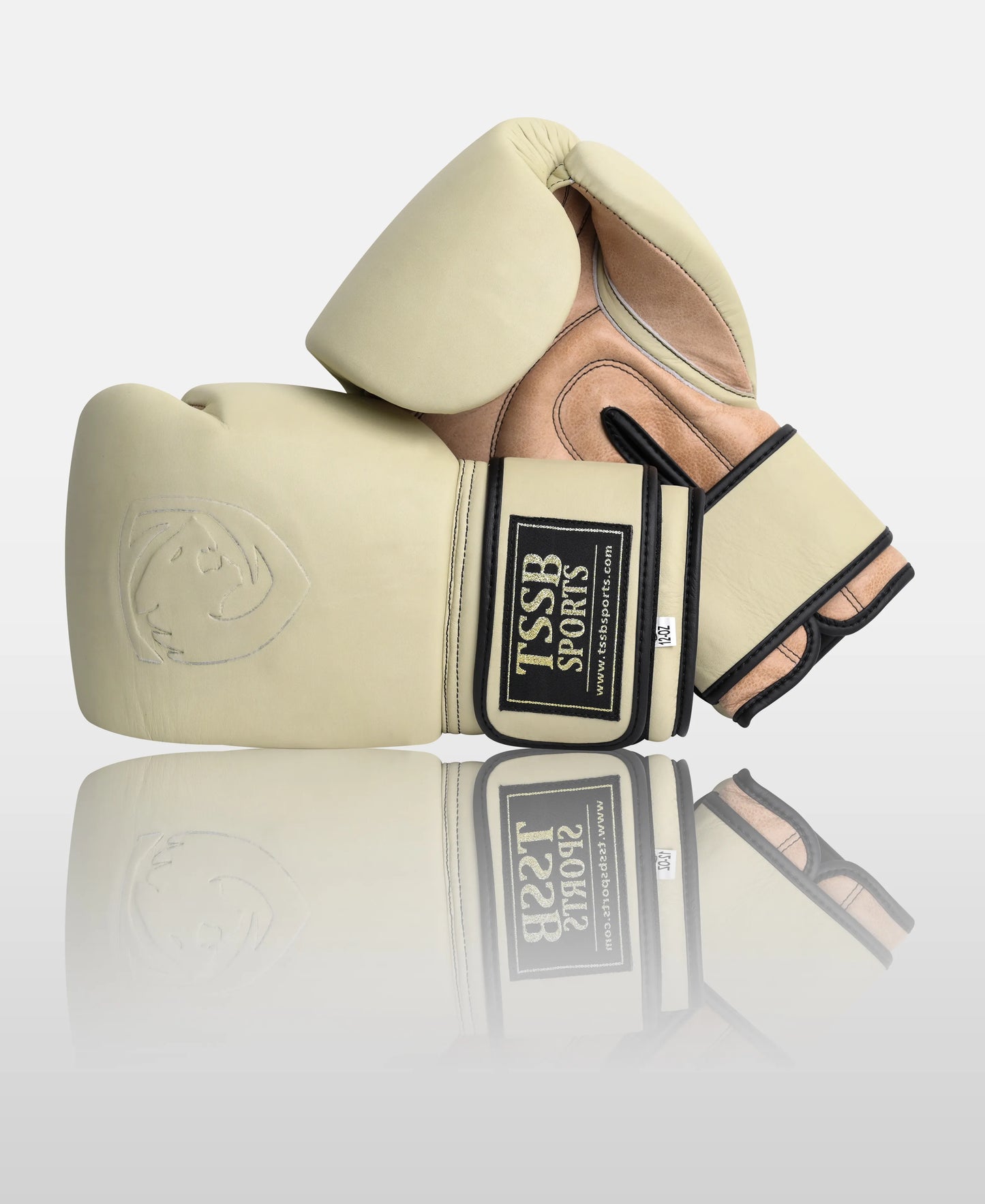 Cream Almond Legacy – Handcrafted Leather Sparring Gloves