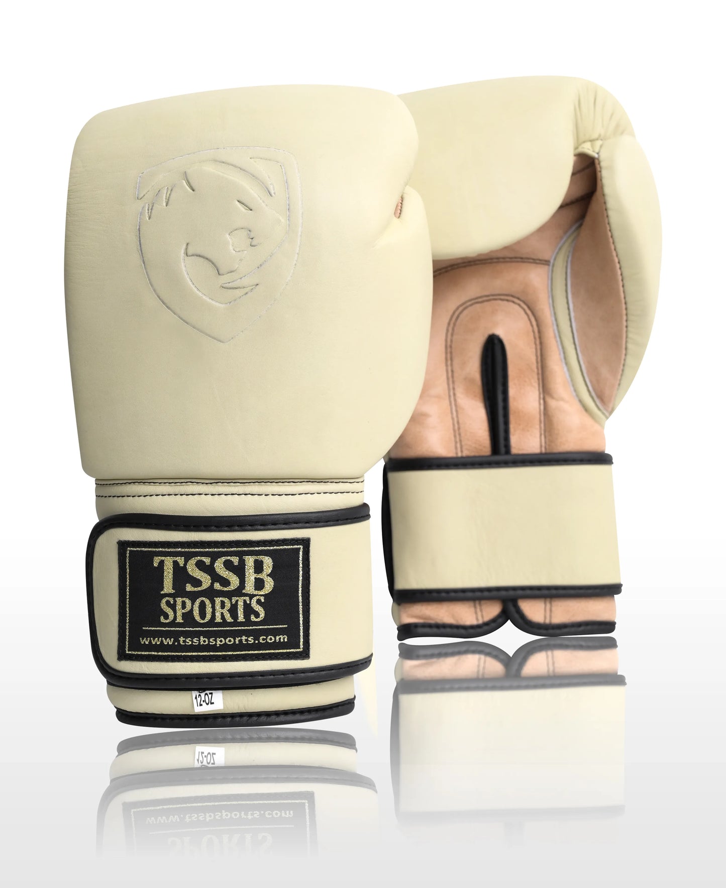 Cream Almond Legacy – Handcrafted Leather Sparring Gloves