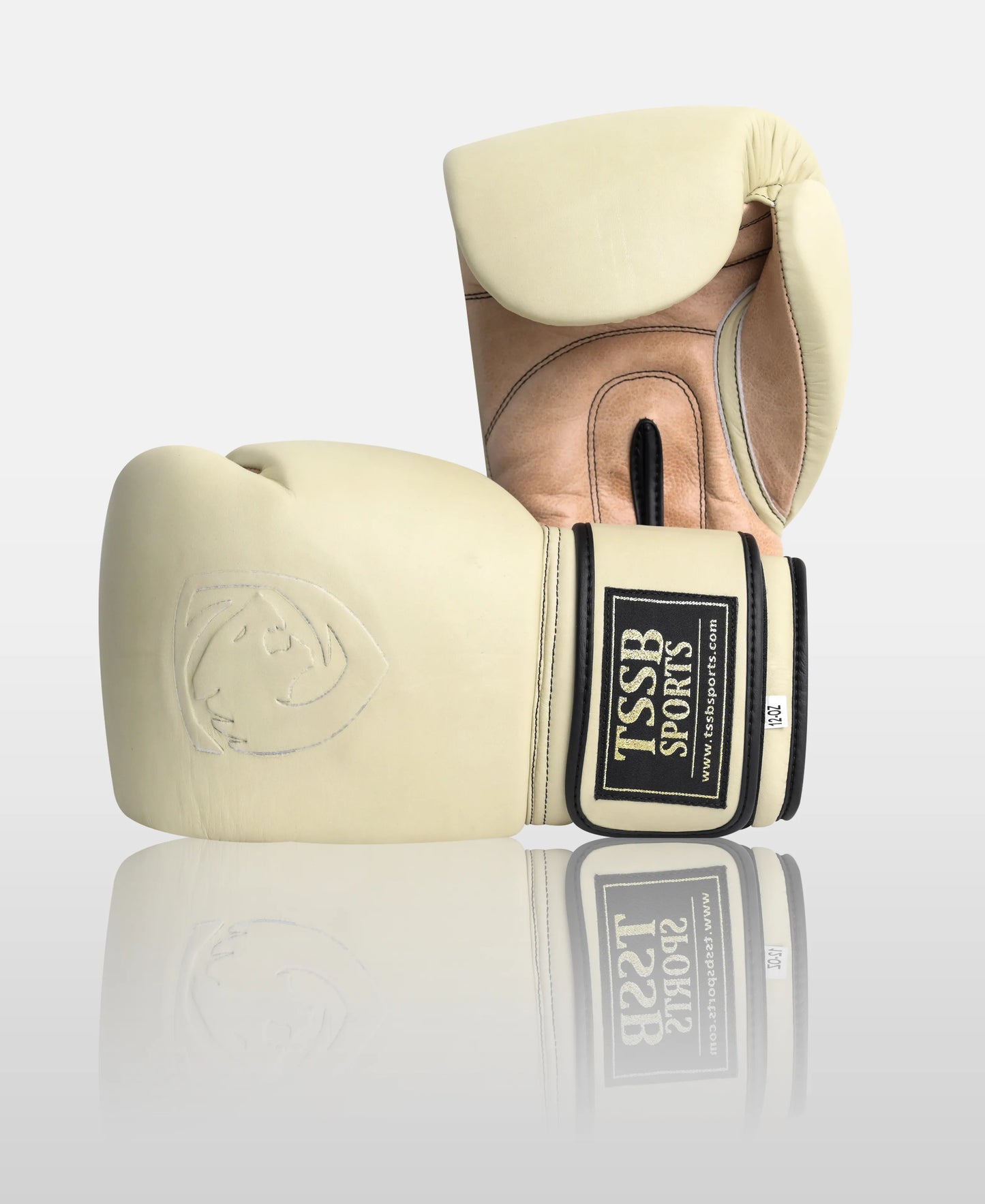 Cream Almond Legacy – Handcrafted Leather Sparring Gloves