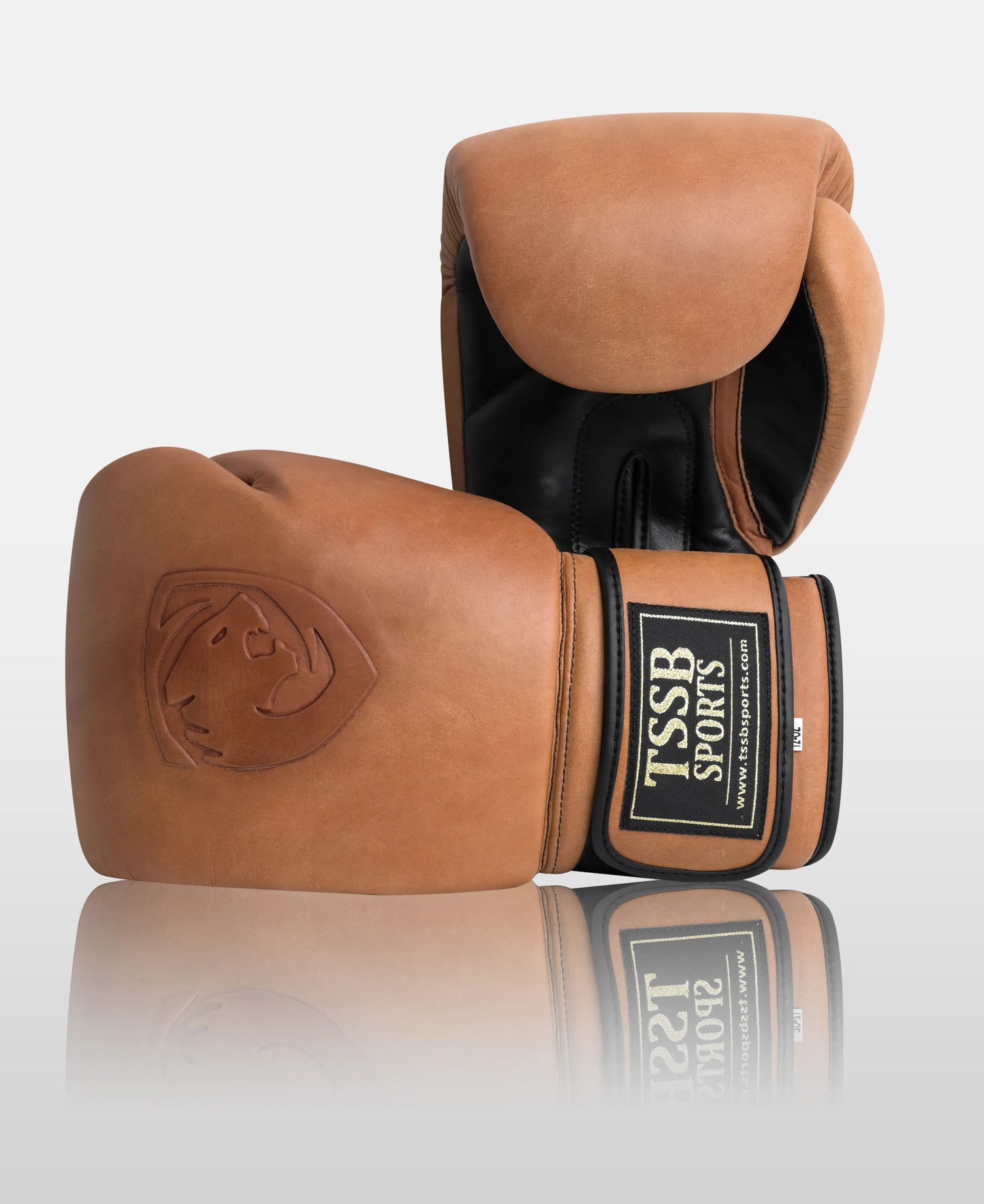 Limited Edition Khaki × Aniline Black Genuine Leather Sparring Gloves