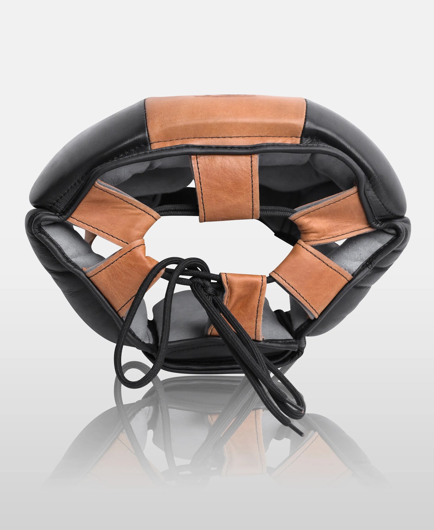 Elite Performance Boxing Headgear – Black & Almond Brown