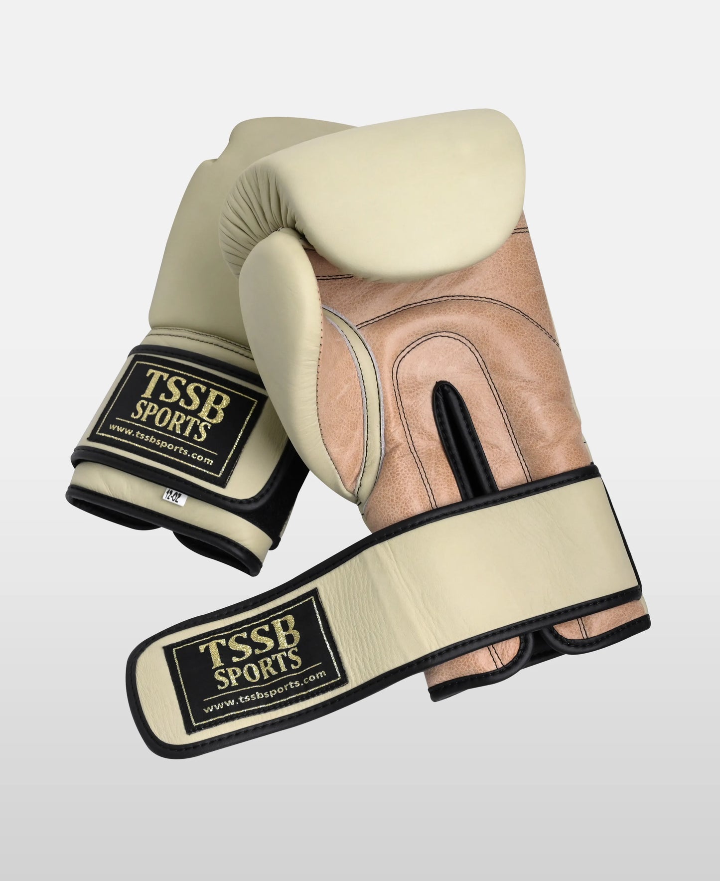 Cream Almond Legacy – Handcrafted Leather Sparring Gloves