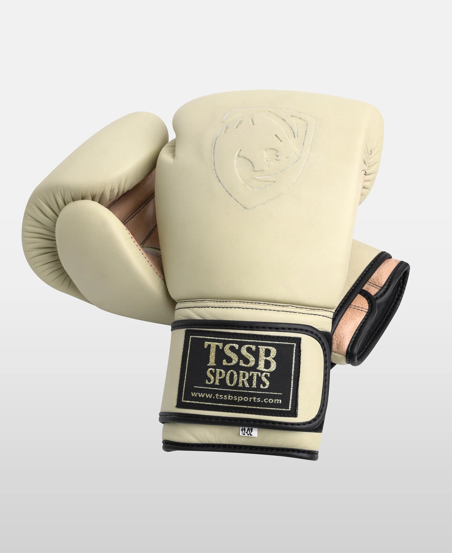 Cream Almond Legacy – Handcrafted Leather Sparring Gloves