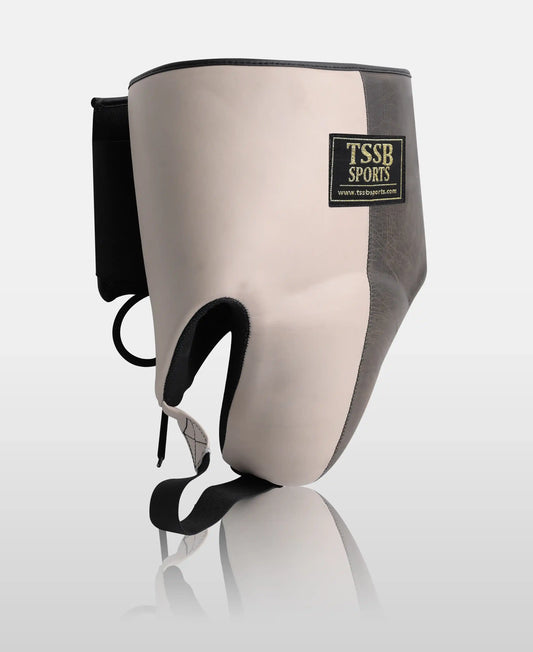 Handcrafted Leather Groin Protector – Cracker Brown & Light Khaki