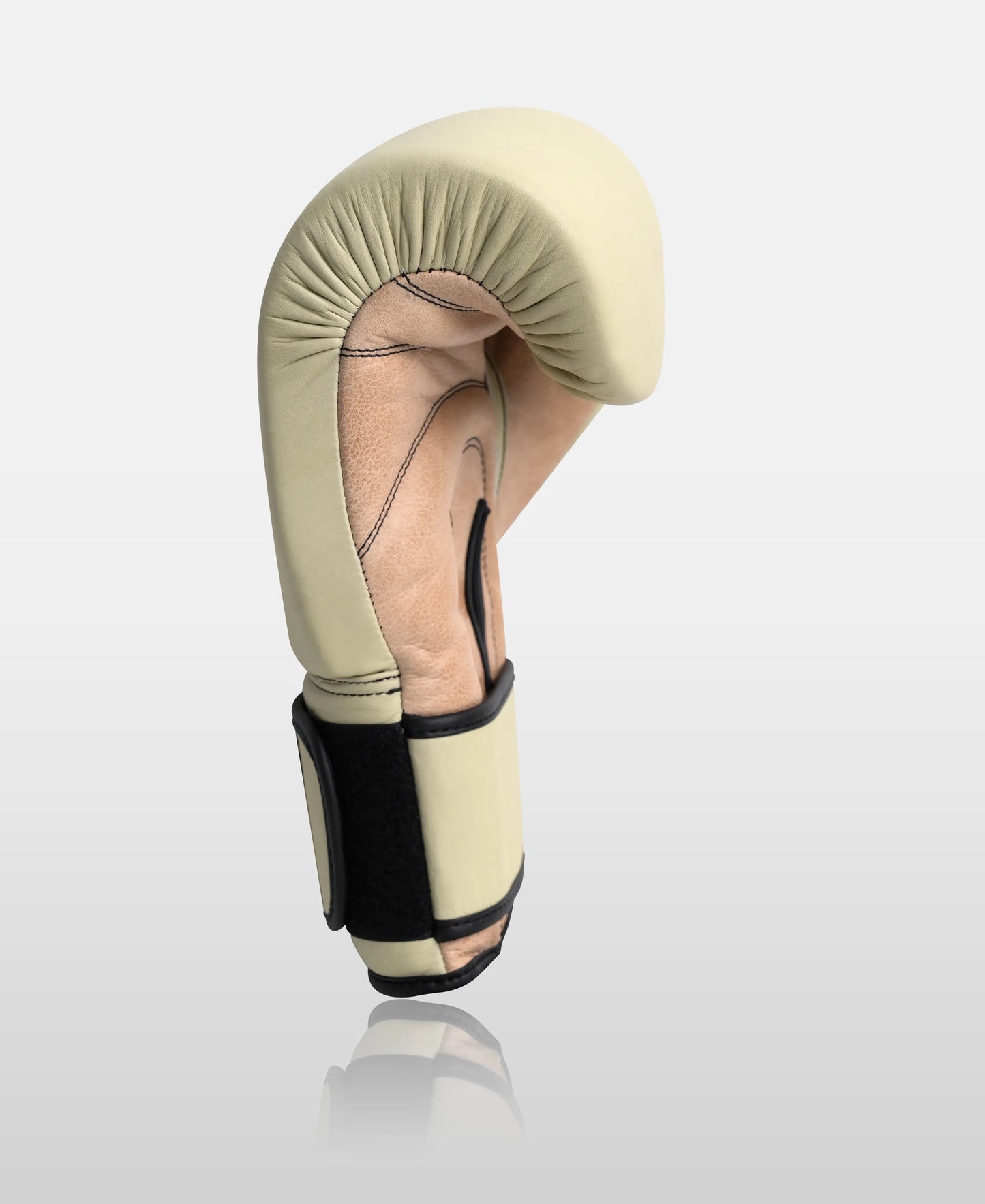 Cream Almond Legacy – Handcrafted Leather Sparring Gloves